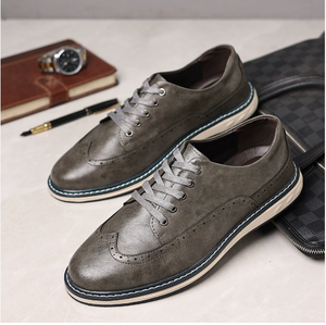 Nuevos Zapatos Casuales de Cuero para Hombre, Transpirables, Diseño Deportivo de Lujo para Negocios y Oficina, Zapatos para Caminar de Talla Grande - Product Image 2