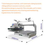 TQ 4050 mem semi-automatique 2 stations double presse à chaud pneumatique pour t-shirt