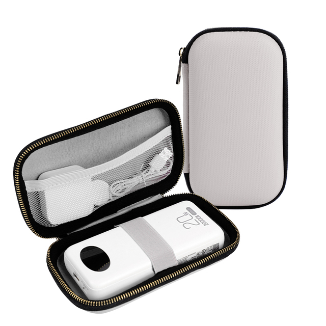 Silica Gel Hard Drive Travel Case for Electronic Organizer and Cable Accessories Gray