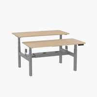 Mobilier de bureau ergonomique Bureau d'ordinateur électrique à hauteur réglable Bureau debout pour 2 personnes assises