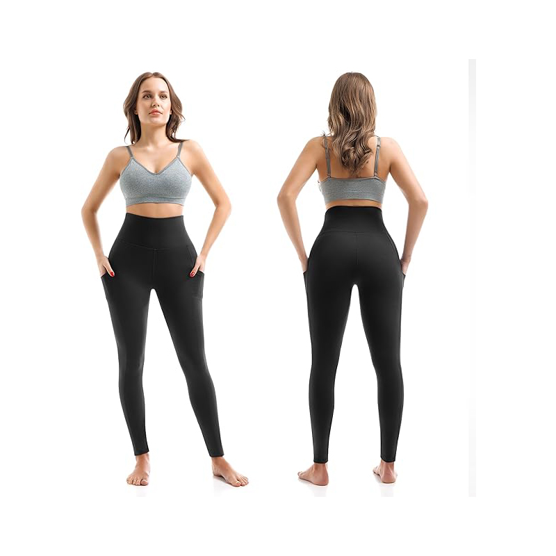 Women's Solid High Waisted Full Length Leggings Four-Way Stretch Anti-Bacterial Quick Dry Breathable for Yoga Exercise Sports