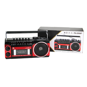 Reproductor de casetes retro personalizado de fábrica con radio AM FM SW, ranura USB TF, boombox recargable para camping al aire libre, ideal para regalo. - Product Image 1