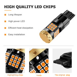 Ampoule LED <span class=keywords><strong>Auto</strong></span> Sans <span class=keywords><strong>Flash</strong></span> 12V 18W 45SMD 1156 7443 7440 3157 3156 Canbus Clignotant LED de Voiture Faisceau à 360 Degrés CE - Product Image 3