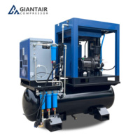 Compresseur d'air rotatif à vis à aimant permanent à fréquence variable 10HP-20HP 380V/415V/440V avec réservoir et sécheur