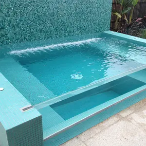 Piscina de estilo de lujo transparente, protección UV, transparente, acrílica, para SPA