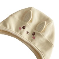 Gorro de Bebé Recién Nacido con Lindas Orejas de Conejo, Protección para las Orejas, Gorro de Algodón Suave Clase A, Gorro para Bebé Amigable con la Piel, Primavera y Otoño