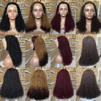 Perruque frontale 13x4 Pixie Jerry Curly en cheveux humains naturels bruts vietnamiens 300% de densité, Perruque Pixie Curly Birmane, Fournisseurs en gros