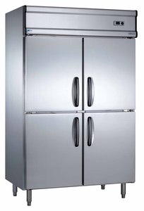Réfrigérateur de congélateur de cuisine d'hôtel de la double zone 1000L 4 portes d'acier inoxydable profond industriel commercial - Product Image 2