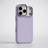 Étui de téléphone en cuir véritable de luxe personnalisé, support d'appareil photo, couverture magnétique, logo personnalisé, support antichoc de qualité supérieure, série Apple 18