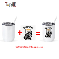 Topjlh Factory Direct Blank 12oz RVS Rechte Tumbler, Groothandel Bulk voor Hittetransferdruk