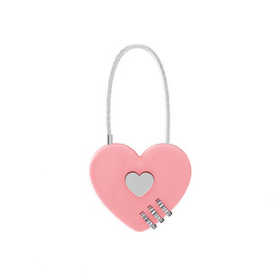 Zhan Hanlai Weishi Heart Shape Steel Wire <b>Combination</b> Padlock For Travel Cabinet Suitcase Lock With 4 Digit Code Security Lock - Product Image 5