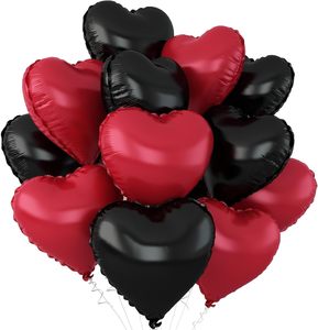 Red Heart Shaped Foil Latex <b>Balloons</b> 12inch-63inch Biodegradable UV Printed for Valentine's Day Wedding Engagement Bridal - Product Image 1