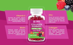 Gomitas de Colágeno Extra Fuertes para Mujeres, 2500mg de Proteína Tipo III y IV, 15000mcg de Biotina, Vitaminas B6, B12, C, D y E para Cabello y Piel - Product Image 4