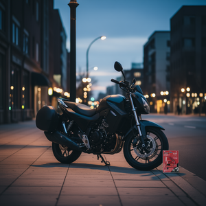 Verrou de disque de moto Hermex CB-55 avec goupille de 5,5 mm, chaîne métallique haute sécurité pour la protection de la roue avant et la prévention du vol - Product Image 2