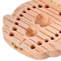 Boîte Cadeau Personnalisable en Bois Naturel Faite à la Main pour Première Dent de Bébé, avec Charnière, pour Rétention de Lanugo et Bougie, Idéale pour les Dents des Enfants