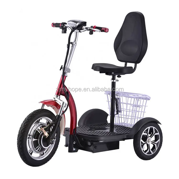 500W48V engelli/hareketlilik üç tekerlekli elektrikli Zappy Scooter YXEB-712