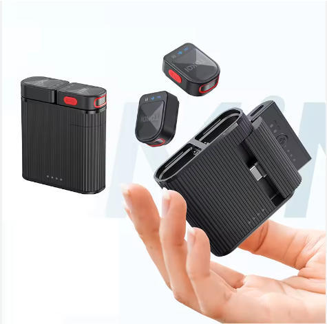 H01 Mini Magnetic Dual Interface Type-C IOS Wireless Lavalier Microphone Clip Fix Desk Windproof Reverb Noise Canceling Portable