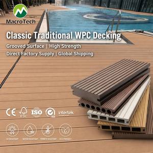 Planche de terrasse composite creuse imperméable pour extérieur, antidérapante, en bois-plastique, pour jardin, patio, balcon, terrasse - Product Image 1