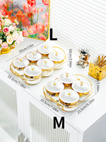 Décor à la maison fruits secs assiette turque ensemble luxe en céramique cuisine service bol plateau Table basse Snack conteneurs de stockage
