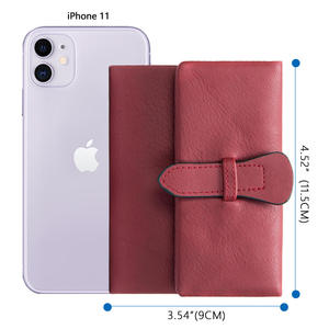 Andong Genuine Cow Leather New Fashion RFID Short Wallet Purse for Women Elegant <b>Clutch</b> Bag Multi-Card Position Coin Bag 7467 - Product Image 3