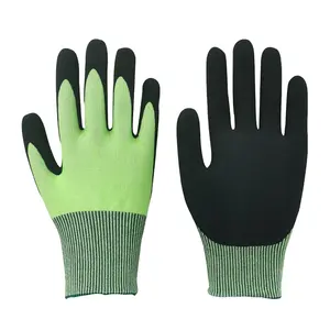 Anti-coupure fluorescent surbrillance vert ou jaune orange construction gants de jardin gants de travail HiViz coloré