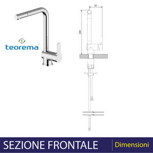 Goodlife Mélangeur d'évier chromé avec vaporisateur extractible Détergents pour vaisselle Produit - Product Image 4