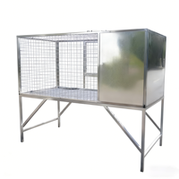 Équipement vétérinaire, cages de reproduction pour chiens durables en acier galvanisé avec mangeoires pour achat en gros