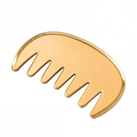 Peigne Gua Sha en laiton en gros pour massage du cuir chevelu, outil professionnel pour SPA et soins de beauté, favorisant la croissance des cheveux et le lifting de la ligne du menton