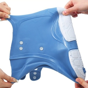 Sarung sepatu bot tahan air hujan, penutup kaki siang hari hujan TPE tebal sol ganda baru tahan aus - Product Image 5