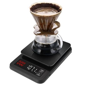 Balance de cuisine électronique intelligente Veidt C-309 entièrement étanche avec minuteur pour café infusé à la main, noire, 3 kg, 0,1 g, pour aliments et pâtisserie - Product Image 4