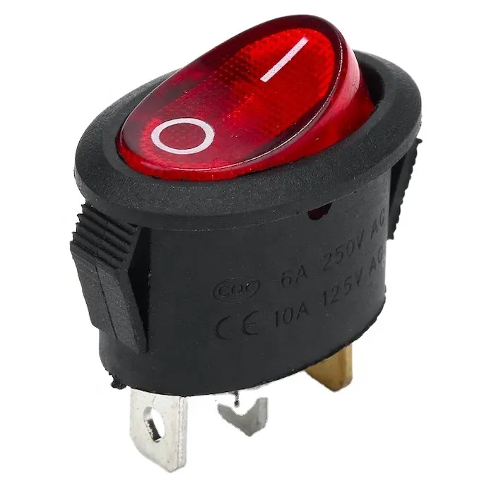 New 250V 3 position Rocker Switch 3pin with red led driving lights