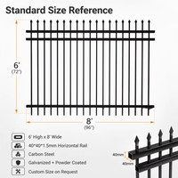 Système de clôture résidentiel en acier galvanisé pour jardin, cour et projet de villa – Clôture métallique décorative extérieure durable avec revêtement en poudre