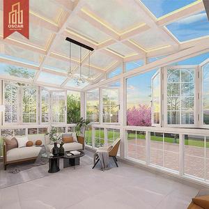 Verrière en aluminium et verre pour jardin d'hiver, patio, balcon avec fonctions de protection solaire et de ventilation – <span class=keywords><strong>Solarium</strong></span> élégant et confortable - Product Image 1