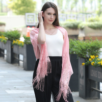 Vente en gros de châles de dîner bon marché, style tricot, dentelle, maille, vêtements de fête pour femmes, écharpe décontractée de luxe