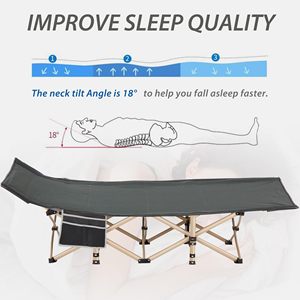 Custom Outdoor Folding Portable Nap Office Recliner Leisure Camping Hiking Picnic Garden <strong>Single</strong> Sleeping <strong>Bed</strong> <strong>Cot</strong> for Events - Product Image 4
