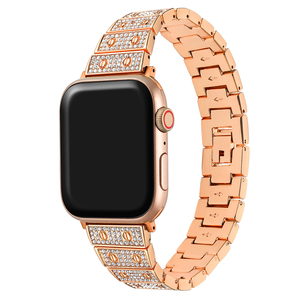 45 41mm diamant <span class=keywords><strong>acier</strong></span> inoxydable <span class=keywords><strong>Bracelet</strong></span> pour <span class=keywords><strong>Apple</strong></span> <span class=keywords><strong>Watch</strong></span> 38 42 40 44mm métal pour iWatch série 7 6 <span class=keywords><strong>SE</strong></span> 5 4 3 2 1 <span class=keywords><strong>Bracelet</strong></span> - Product Image 2