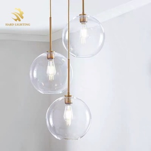 <span class=keywords><strong>Lampada</strong></span> a Sospensione Moderna con Sfera in Vetro per Interni E27, Lampadario Classico in Vetro Oro e Argento, <span class=keywords><strong>Lampada</strong></span> a Sospensione a LED con Sfera in Vetro <span class=keywords><strong>Trasparente</strong></span> - Product Image 5