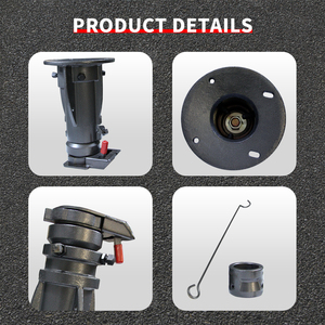 AMBITION Trailer Parts Adjustable Cushion Rv 5th Wheel Gooseneck Adapter 12 Inch-16 Inch for Car Box Rv Fifth Wheel Hitch - Product Image 6