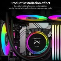 Kit de refroidissement liquide Lovingcool avec affichage de la température en temps réel, ventilateur RGB de 240 mm pour PC
