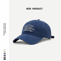 Casquette de baseball ajustable 6 panneaux unisexe avec broderie lettre léopard, style coréen chic chinois, pour couples, mode estivale
