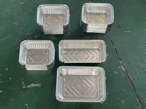 Linea di produzione automatica di contenitori in foglio di alluminio cerchi e rettangoli macchina per la produzione di contenitori in lamina - Product Image 5