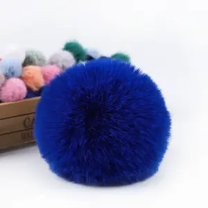 12cm Big size Faux rabbit Fur Pompon Top garde faux fur pompom fake pom poms faux rabbit fur ball