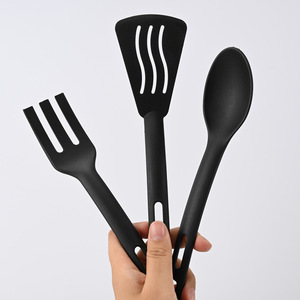 Ensemble d'ustensiles de cuisine en nylon : spatule, fourchette, cuillère à corps droit pour la cuisson et le service, fabriqué à Yangjiang ZYB367 - Product Image 5