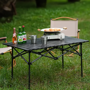 Ensemble <span class=keywords><strong>de</strong></span> meubles d'extérieur personnalisés, table et chaises pliantes en aluminium pour les barbecues, les pique-niques, la cour, la maison, les événements en plein air - Product Image 5