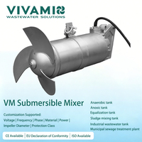 VM-220/0,55kW-22kW Tauchmixer aus Edelstahl für Abwasser, Rührwerk für Anaerobe Anoxische Tanks