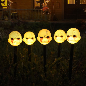 Halloween <b>Ground</b> <b>Stake</b> Solar IP65 Light Spooky Doll Head Pumpkin Ghost Witch Waterproof Outdoor Garden Lawn Yard Scary Party - Product Image 1