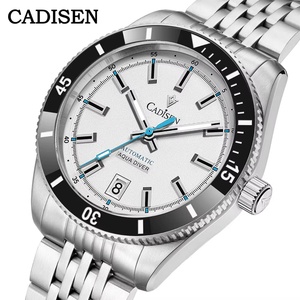 CADISEN New Men's Mechanical Automatic Watch Stainless Steel <b>Case</b> Sapphire Crystal Ceramic Bezel 10Bar Waterproof 40-44mm Dial - Product Image 1