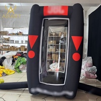 Cube gonflable en argent liquide Offre Spéciale, machine gonflable de tornade d'argent liquide pour la promotion de supermarché