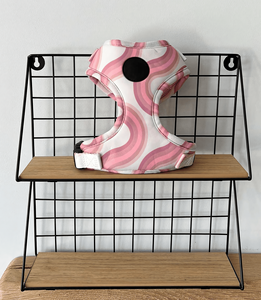 No Pull pink Line Plaid <strong>French</strong> All Size <strong>Bulldog</strong> Teddy Dog <strong>Harness</strong> Neoprene Custom Cute Print Dog <strong>Harness</strong> and Lead Set for Puppy - Product Image 3