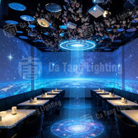 Système de projection immersive 3D holographique avec mur interactif pour les environnements de restaurants en réalité augmentée